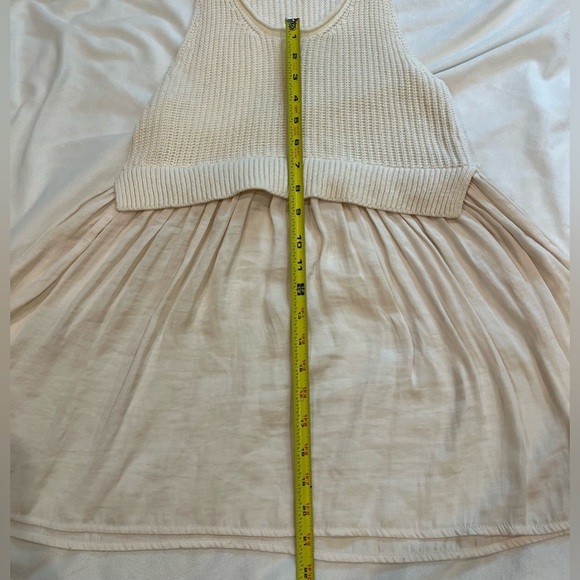 Kimchi Blue Ivory Knit and Flowy Babydoll Style Top Size M - Picture 13 of 14